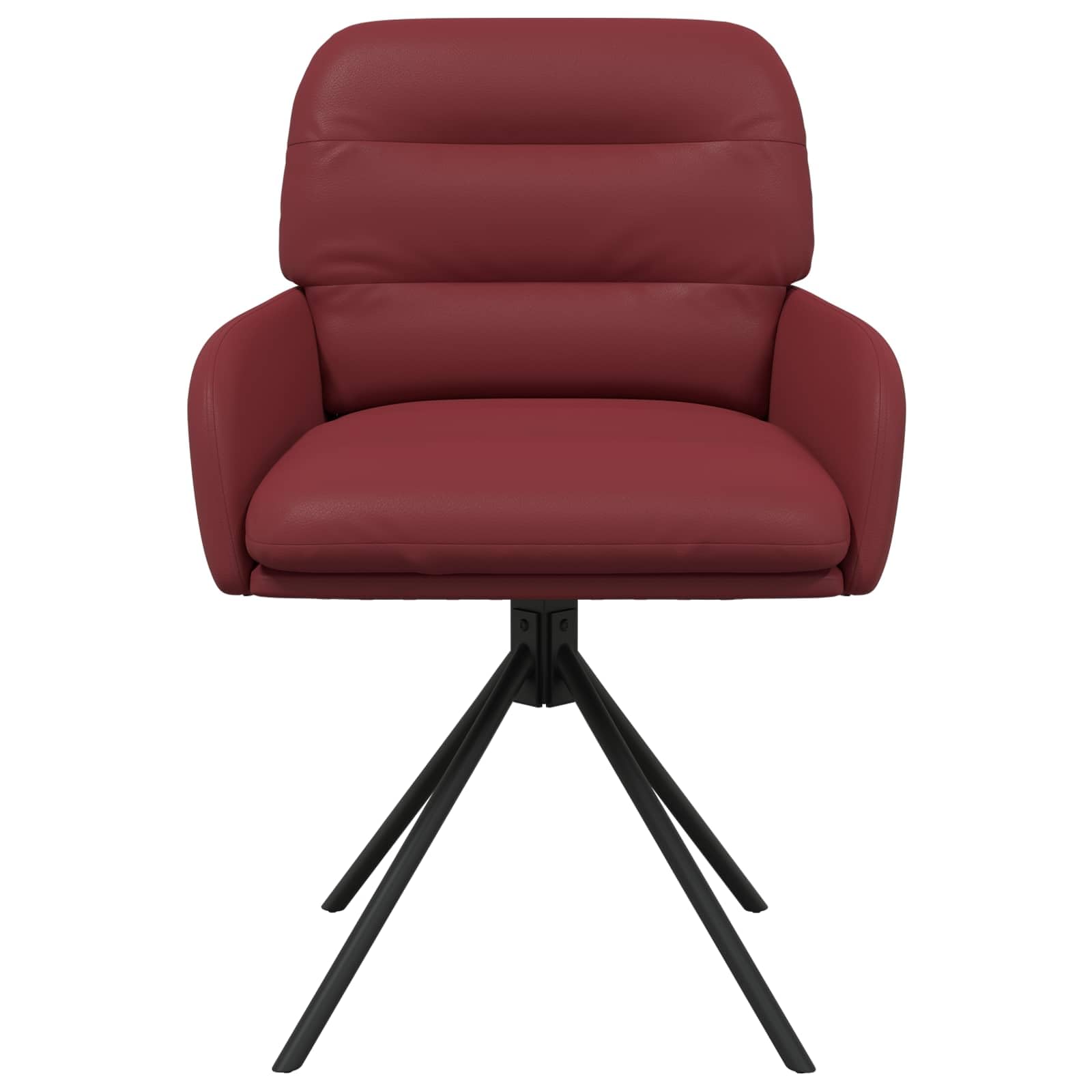 Lot de 2 chaises pivotantes en cuir synthétique Bordeaux 59 x