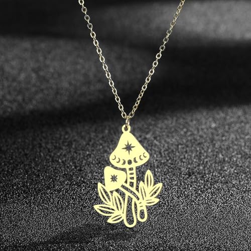 Collier champignon et phases de lune idée cadeau original - 2