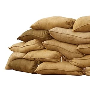 Sandbaggy Burlap Sand Bag – Size: 14″ x 26″ – Sandbags 50lb Weight Capacity – for Flooding, Flood Water Barrier, Tent Sandbags, Store Bags – Sand Not Included (5 Bags)