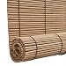 mewmewcat Persiana Enrollable de Bambú Cortina de Madera Estor Enrollable 100x160cm Marrón