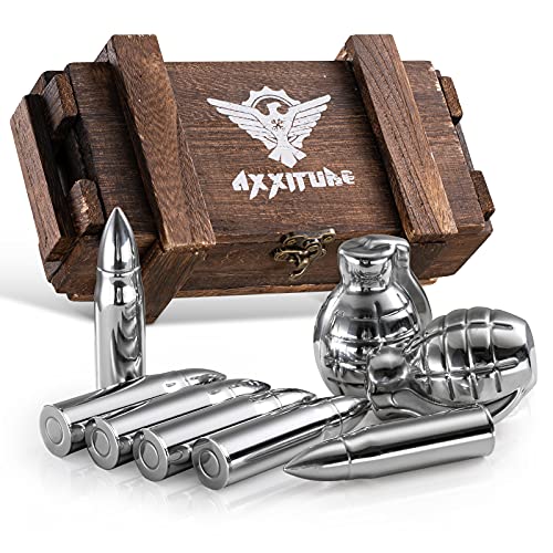 Gifts for Dad Unique Christmas Gifts For Dad From Daughter Birthday Ideas for Him, Whiskey Stone Gift Set for Men, Grandpa, Husband, Boyfriend, Cool Gadgets Presents (Brown)