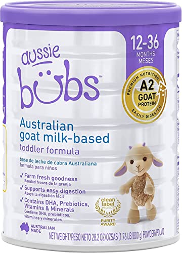 Image of Aussie Bubs Australian Goat Milk-Based Toddler Formula, For Kids 12-36 months, Made with Fresh Goat Milk, 28.2 oz