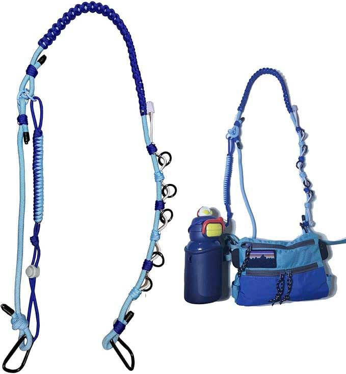 Image of Phone Strap Handbag Strap Replacement Adjustable Paracord Woven Bag Strap for Bag Camera with Water Bottle Holder for outdoor