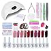 Elite99 Smalto Semipermanente per unghie Kit di Partenza in 10 coloris Gel 24 W LED Lampada UV Nail Dryer Soak Off Topcoat Basecoat Nail Art Tool Set di Adesivi per Manicure Set per Manicure 8ML C011