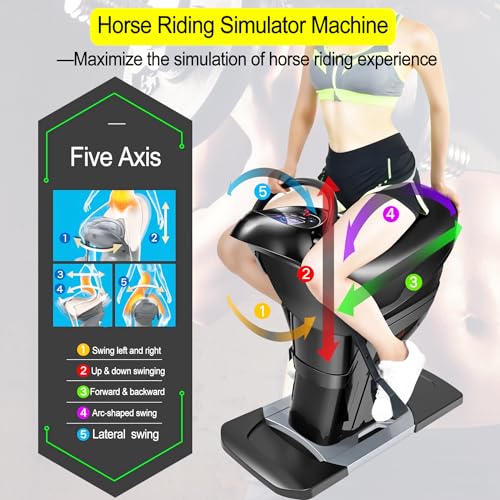 Image of TECHTONGDA Electric Horse Riding Abdominal Exercise Machine Abdominal Fitness Exercise Machine Fitness Equipment with Safety Switch and Adjustable Handle for Horse Riding and Abdominal Exercises 110V