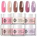 Dip Powder Set Dipping Powder Refill Set 6 Dip Powder Colors 0.83oz for Nail Dip Kit Easy Use for Nail Dipping Powder Starter Kit No UV/LED Lamp Needed.