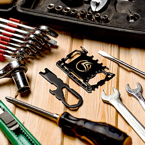 Kema 46-In-1 Multitool Credit Card With Knife, Screwdriver, Box Cutter, Wrench, And Beer Bottle Opener, Compact Wallet Size Survival Tool, Stainless Steel Construction #TOP4