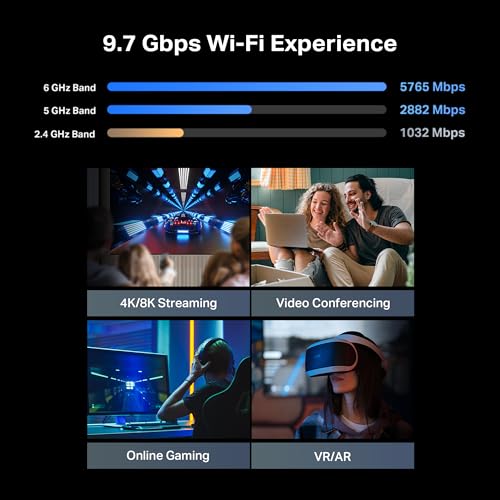 Image of TP-Link Tri-Band BE9700 WiFi 7 Router (Archer BE600) - 10G Port, 2.5G Port, 3x 2.5G LAN, 320MHz Channel, Covers up to 2,600 sq. ft., 120 Devices, VPN, HomeShield Security