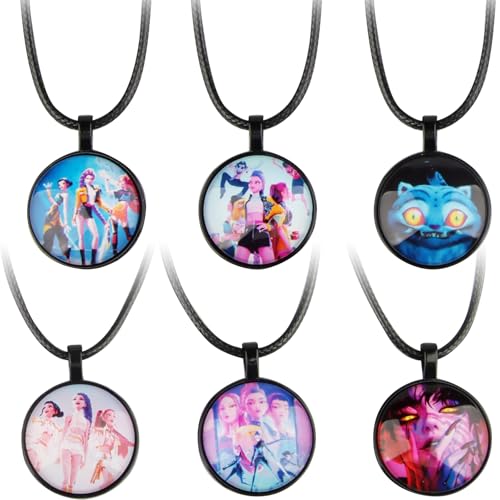 KEVRDRT 6 Collares K_p0p De/m0n Hunt/ers, Colgantes Vidrio Personajes Hunt/rix Der/py Ji/nu, Fans Merch, Para Cosplay, Cumpleaños, Regalos Mujeres y Niñas, Cuero Negro Impermeable KEVRDRT 6 Collares K_p0p De/m0n Hunt/ers, Colgantes Vidrio Personajes Hunt/rix Der/py Ji/nu, Fans Merch, Para Cosplay, Cumpleaños, Regalos Mujeres y Niñas, Cuero Negro Impermeable