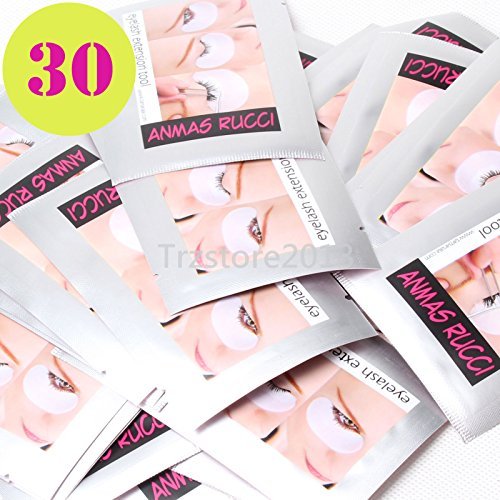 Baisidai 10/30/50/100pcs Under Eye Pads Patch Taps for DIY False Eyelash Lashe Extension Makeup (30pcs)