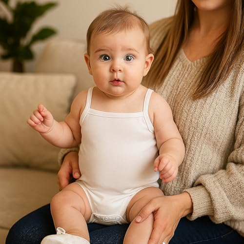 Sleeveless Onsies for Baby Girls' Bodysuits White Cotton Baby Clothes Spaghetti Strap Summer Baby Undershirt2