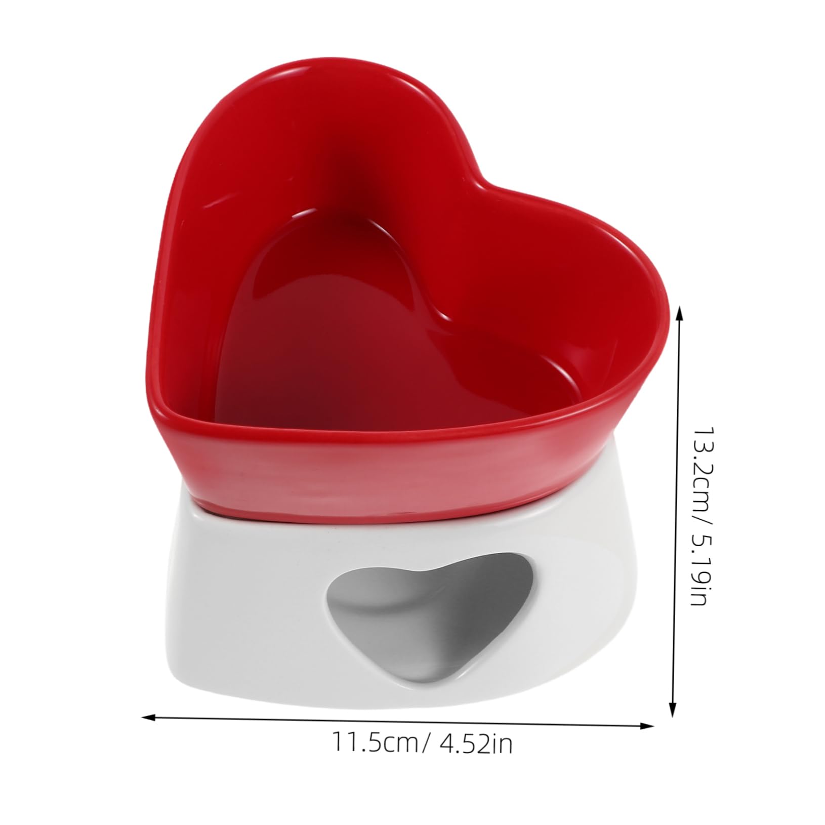 Cabilock 1 Set Mini Heart Shaped Ceramic Fondue Pot for Chocolate Cheese Dessert Easy Clean Butter Warmer for Family Gatherings Parties for Melting Warming Sauces