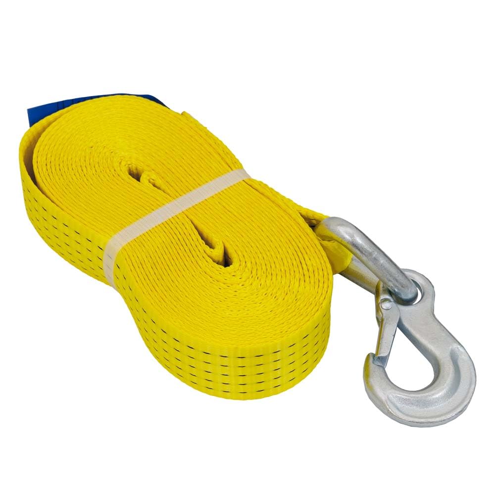 Petex 43193119 cricchetto cinghia 2 pezzi, 10 m, 50 mm, 2500/5000 Dan, moschettone, Cricchetto 35 cm, Giallo