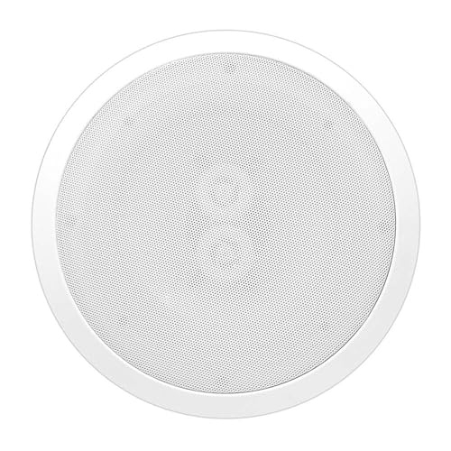 Pyle Home 8” Ceiling Wall Mount Speakers - 2-Way Weatherproof Full Range Woofer Speaker System Flush Design w/55Hz-22kHz Frequency Response 400 Watts Peak & Template for Easy Installation PWRC82