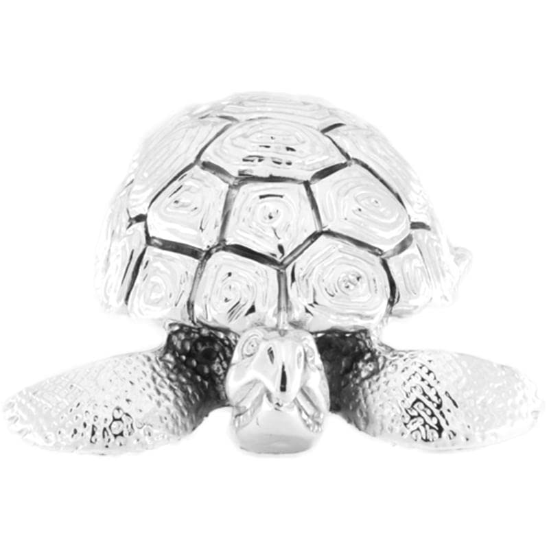 Statue tortue 263 laminé en argent : un chef-d'œuvre d'orfèvrerie italienne