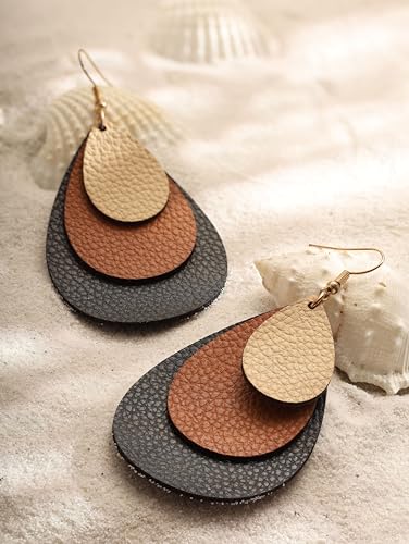 Boucles d'oreilles pendantes légères en forme de goutte d'eau bohème chic - 2