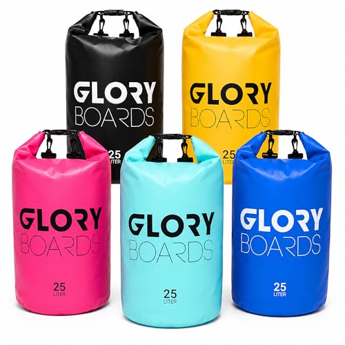 Sac étanche Glory Boards 25L bleu : sac à dos imperméable pour activités nautiques