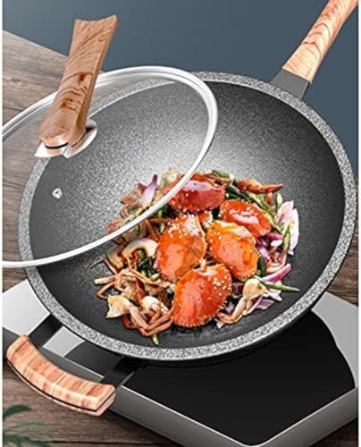 Wok antiadherente con tapa de vidrio 34cm miniatura 3
