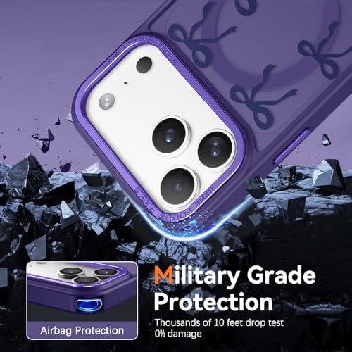 Coque iPhone 17 Pro Max transparente avec jolis nœuds pour filles - 7