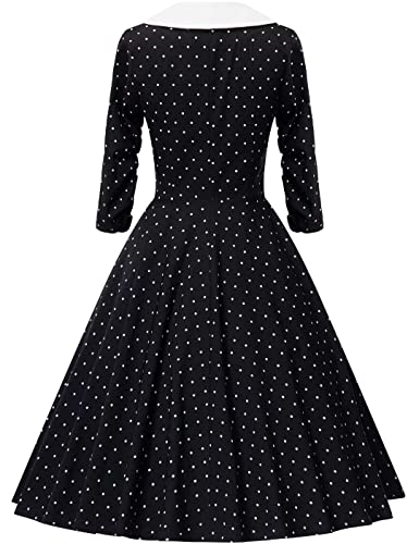 Image of GownTown Womens 1950s Cape Collar Vintage Swing Stretchy Dresses