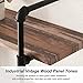 Homissue 4-Shelf Rustic Pipe Shelving Unit, Metal Decorative Accent Wall Book Shelf for Home or Office Organizer, Retro Brown