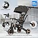 Bebehoo Tricycle Stroller for Toddler,Foldable Baby Tricycle,Kids Balance Bike with Push Handle,Toddlers Stroller Bike with 1 to 5 Years,7-in-1 Push Tricycle Bike for Kids(Gold)
