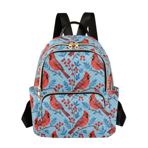 Wudan sac à dos imprimé oiseau rouge finition haut de gamme S-M