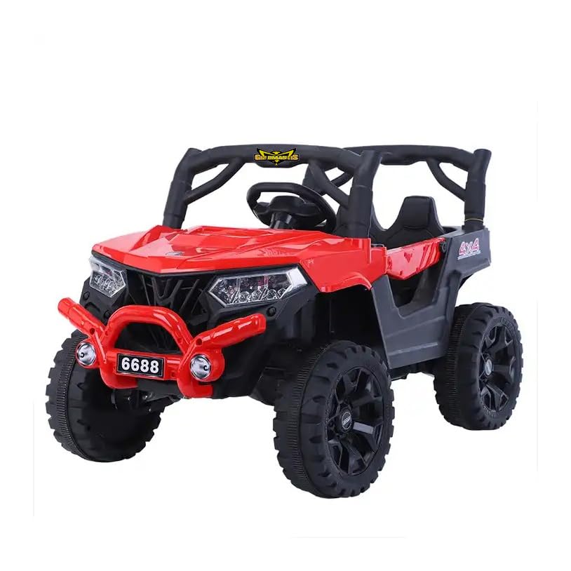Electric 4WD Off-Road Ride On Car for Kids Remote Control Baby Car with Swing Function Rechargeable Battery Music LED Lights Childrens Toy Car Age 3+