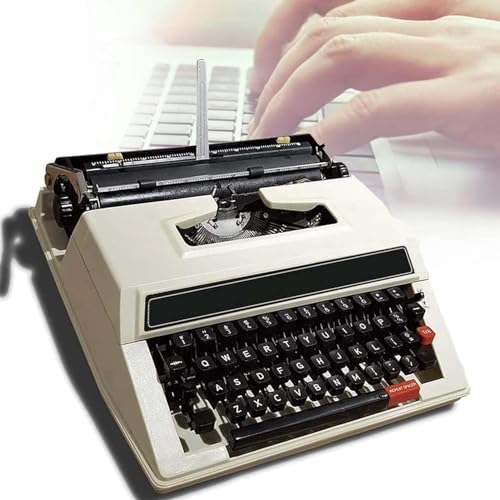 AZQOHMIS Máquina de Escribir Vintage : Máquina de Escribir Manual Portátil Tradicional de Estilo Antiguo para un Flujo Nostálgico : Experimente el Encanto de los Viejos Tiempos