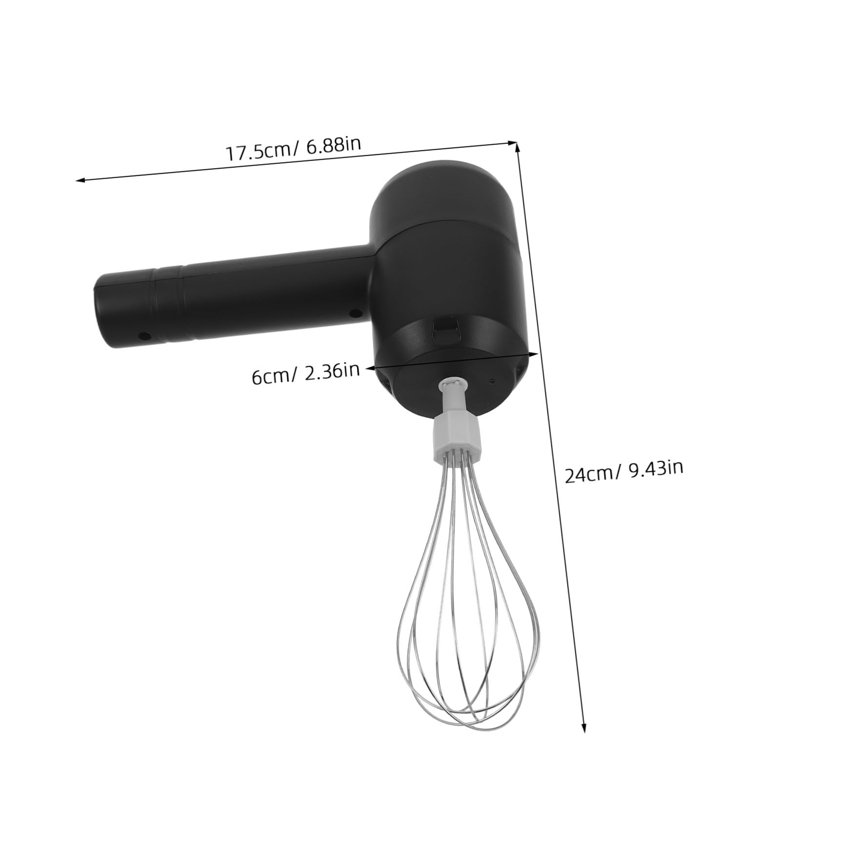 LABRIMP Wiederaufladbarer Elektrischer Haarfarbenmischer mit Leisem Betrieb und Kunststoffgehäuse Kabelloser Handmixer für Selbstgemacht und Reisen Automatisches Mischgerät für Farbcreme