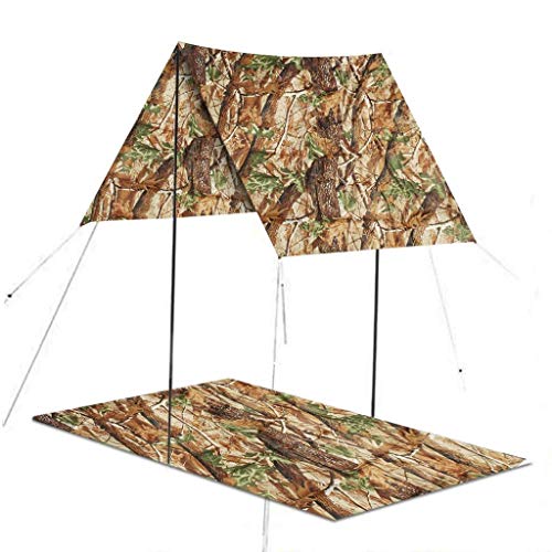 Tente tapis de sol camouflage pour pique-nique en forêt et bivouac sauvage le week-end