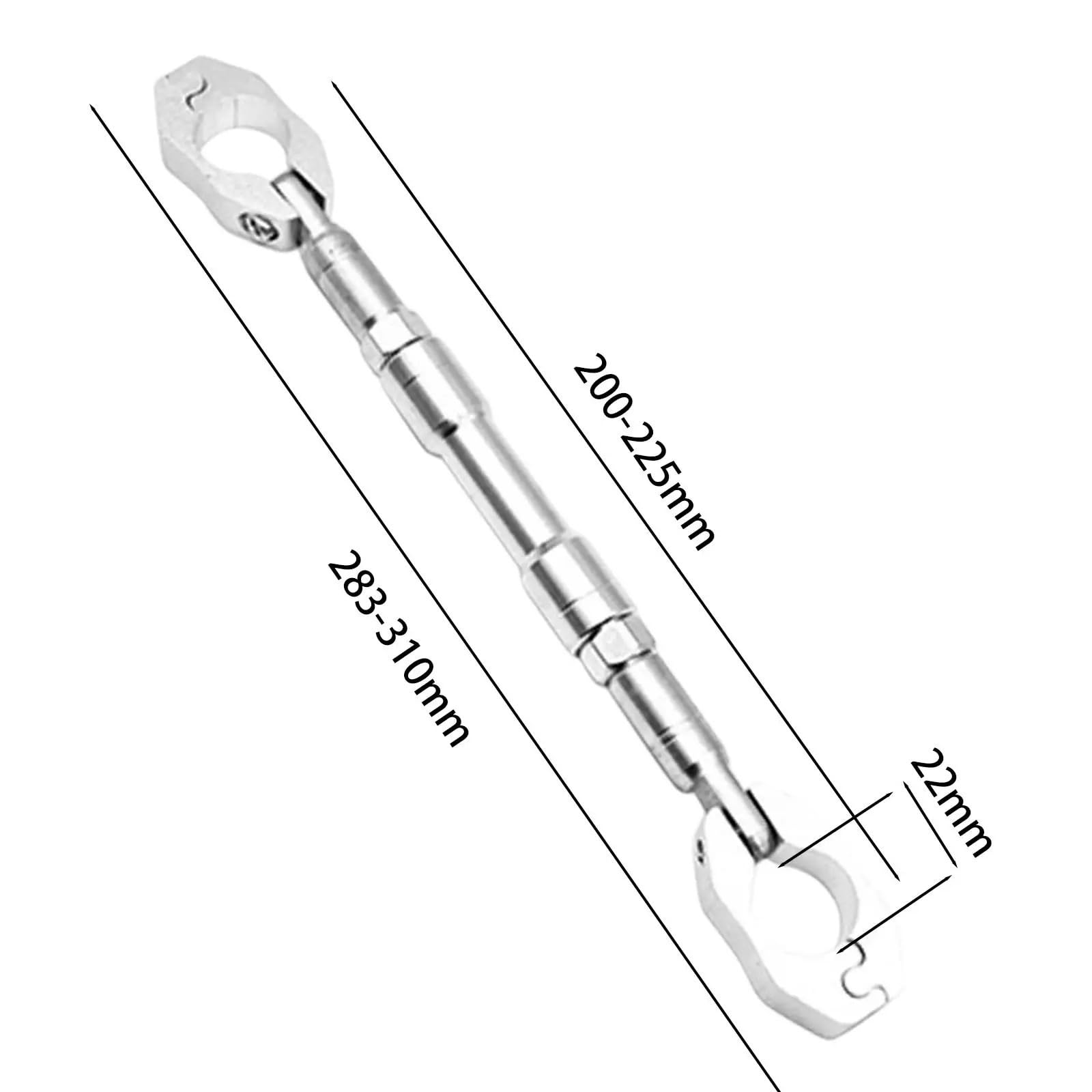 Do jazdy na motocyklu sportowym 22 mm | Regulowany drążek równoważący motocykla ze stopu aluminium Solidny wspornik kierownicy(Black)