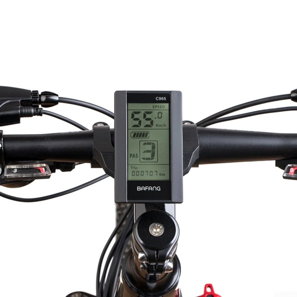 Unità di visualizzazione LCD Bafang C965 compatibile con motori BBS01 E-Bike per monitoraggio del livello della batteria della distanza di velocità