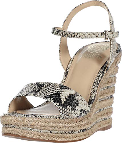 Preisvergleich Produktbild Vince Camuto Damen Marybell Espadrille Plateau, Schwarz (schwarz / weiß), 37 EU