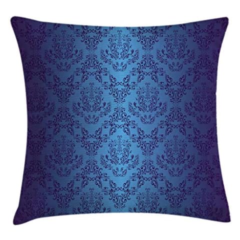Ambesonne Navy Blue Floral Throw Pillow Cover Cover
