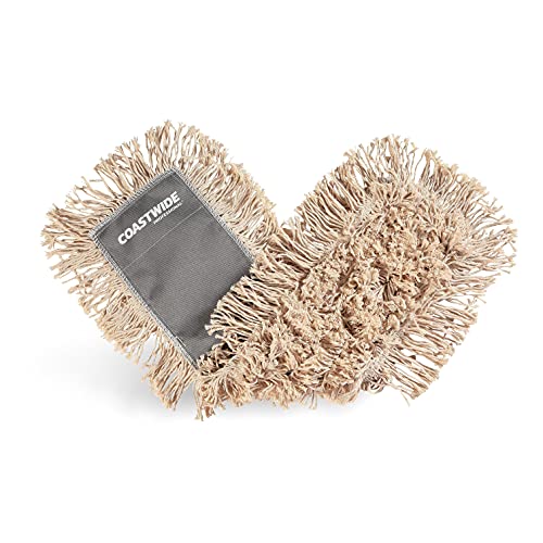 Image of Coastwide Professional Cut-End Dust Mop Head, Cotton, 24x5 in, White | Replacement mop head for sweeping dust on facility floors.