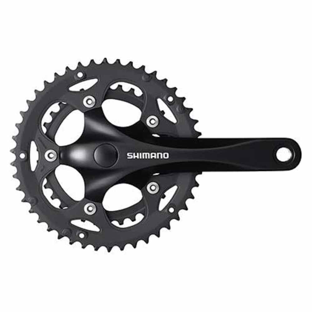 Shimano Unisex – zestaw kół łańcuchowych dla dorosłych, FC-RS200, czarny, rozmiar uniwersalny