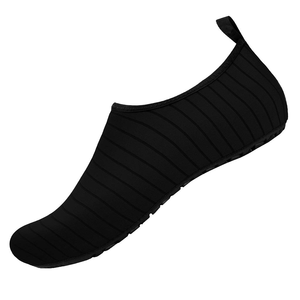 Zapatos deportivos acuáticos para mujeres y hombres, traje de buceo antideslizante, para natación, playa, calcetines acuáticos 36, color negro, talla 36