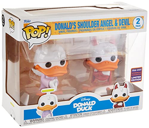 Funko Disney Pop! Donald's Shoulder Angel & Devil Vinyl Figure Set 2022 Wondrous Convention Exclusive #TOP2