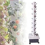 Hydrokultur-Turm-Wachstumssystem, Hydrokultur-Turm, Indoor-Anbausystem mit Pflanzenlichtern und Ständer, erdloser Wachstumsturm, Aeroponisches Pflanzset mit 45 Löchern