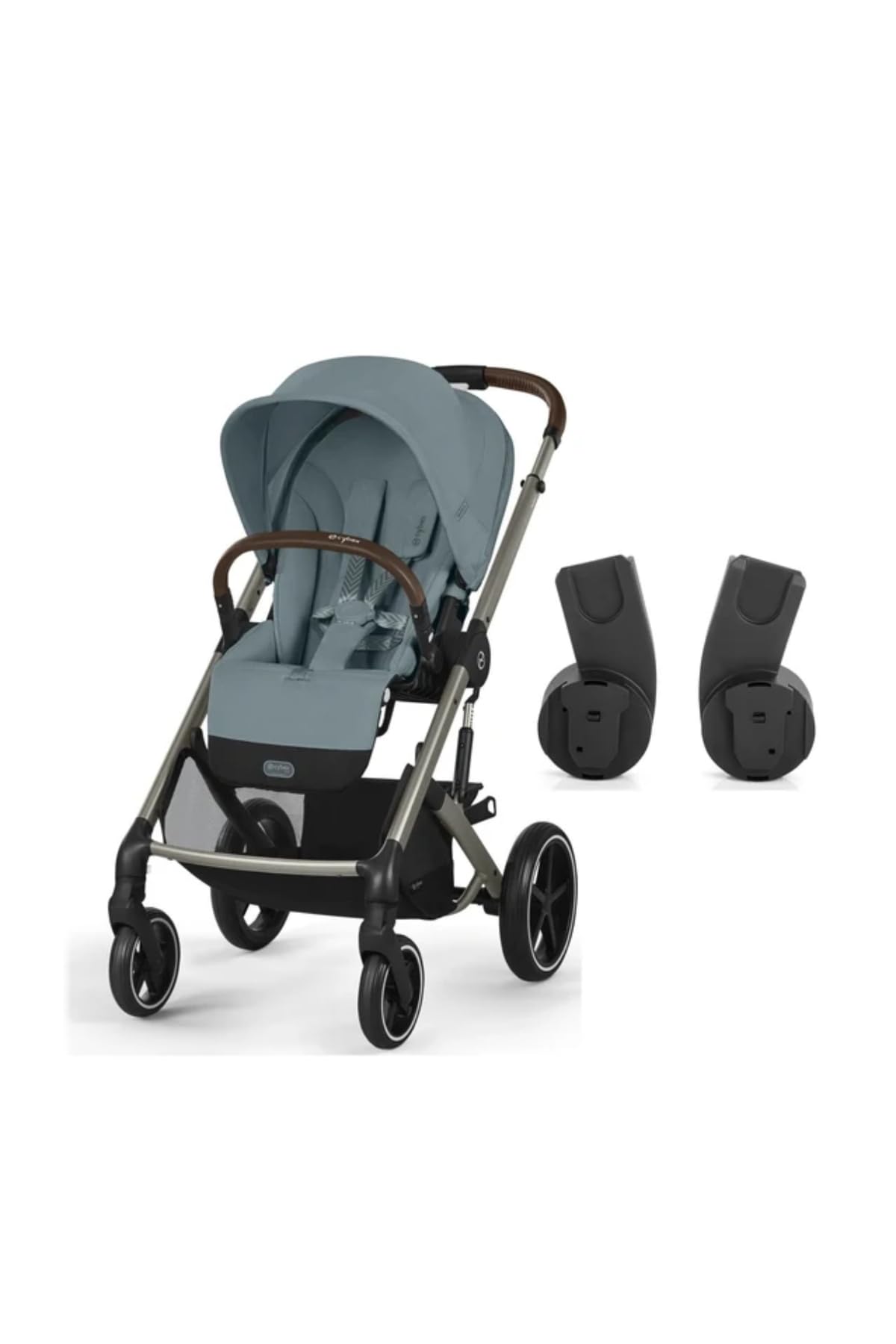 Cybex Balios S Lux Taupe, Stormy Blue, Unisex Bebek Arabası + Ana Kucağı Adaptörü