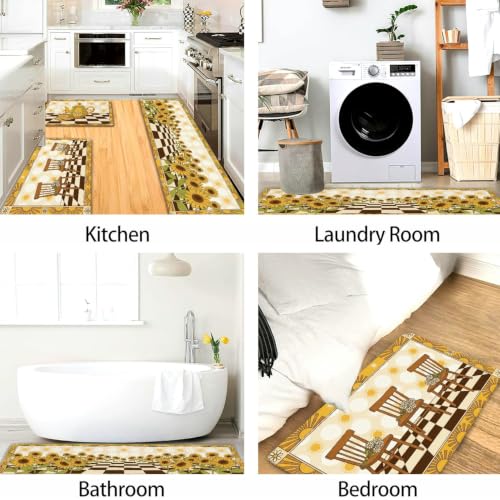 Tapis de cuisine confortable lavable lot de 3 pour soulager les pieds devant l'évier - 8
