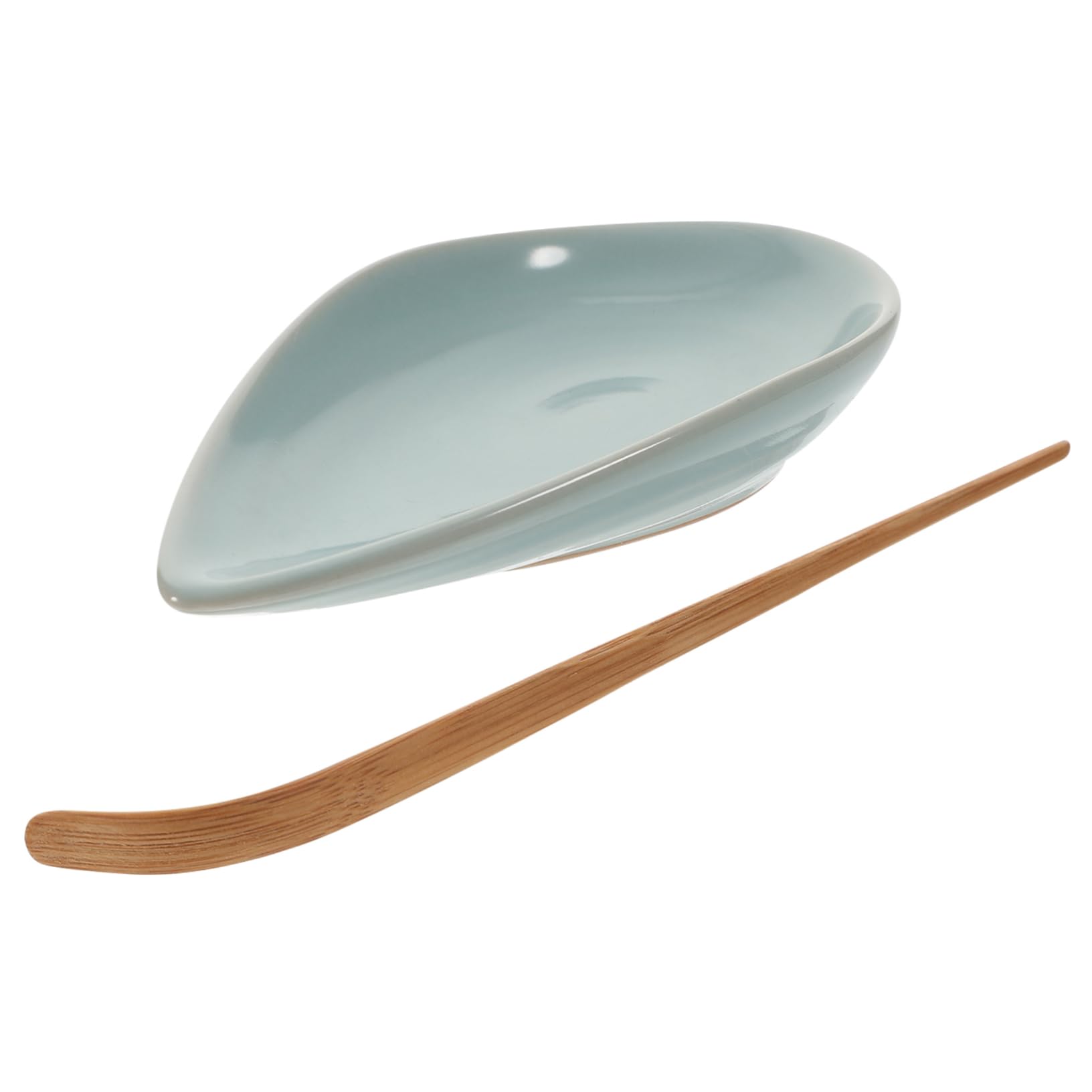 SOLUSTRE 1Set Ceramic Tea Leaf Dispensing Cup Multi Function Tea Accessories Storage Plate for Loose Tea for Home Tea House Restaurant Use