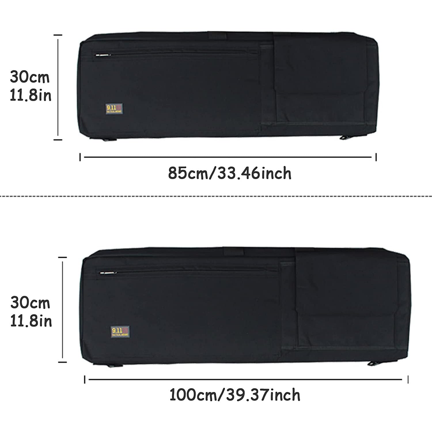 Borsa morbida per fucile, borsa tattica per armi da esterno, custodia tattica fucile, zaino portaoggetti imbottito Soft Air Caccia con Tasche Imbottitura Khaki,100CM