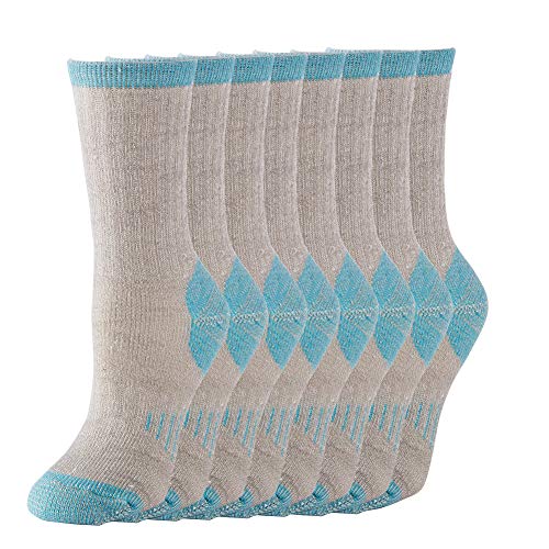 Image of 70% Merino Wool Women Crew Socks - Hiking Outdoor Athletic Thermal Thickening Cushion 