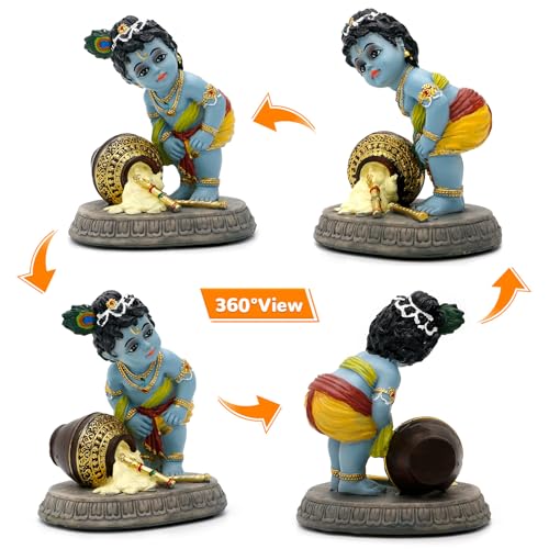 Estatua Hindu Dios Krishna 3.7" de Alto Decorativa miniatura 4