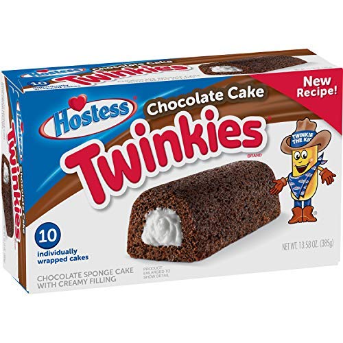 Hostess Chocolate Cake Twinkies, 10 Count, 13.58 Ounce (Pack of 1)-SET OF 2