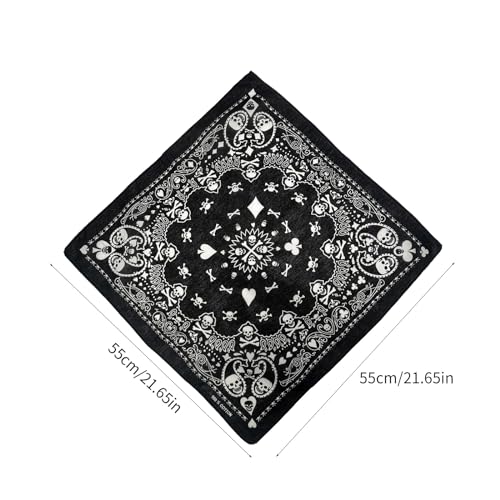 Multiuse Neckerchief Skull Print Hairband Scarf For Girls Boy Gothic Headscarf Adult Halloween Neck Scarf Accessories Novelty4