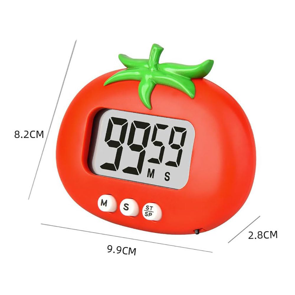 Timer elettronico a forma di pomodoro, timer da cucina da 99 minuti, timer da cucina, timer da cucina, contatori di allarme, gadget per la casa, gestione del tempo (blu), GRB1023