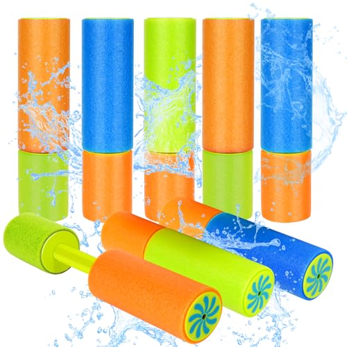 8 Stück Wasserpistole Kinder, Wasserpistolen Schaumstoff Spritzpistole, Sommer Wasserspielzeug für Jungen und Mädchen, Spritzpistole Wasser Outdoor Pool Strandspielzeug für Kinder und Erwachsene